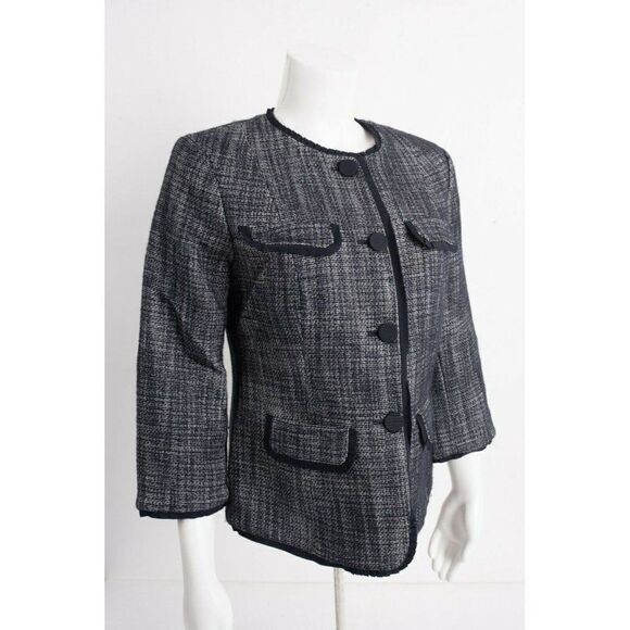Talbots Womens Blazer Suit Jacket Sz 6 Navy Blue - Picture 3 of 6